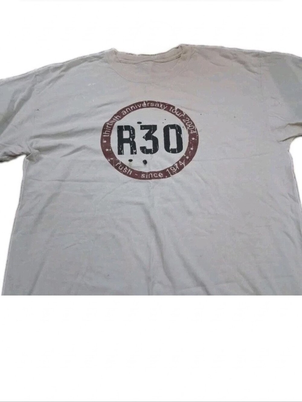 RUSH Tour 2004 T-Shirt  Thirty Year Band Anniversary Concert Tee Double Sided